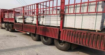 来宾 白麻荔枝面外墙干挂，工厂装车日常