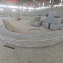 来宾 芝麻白异形坐凳，自然面光面弧形加工