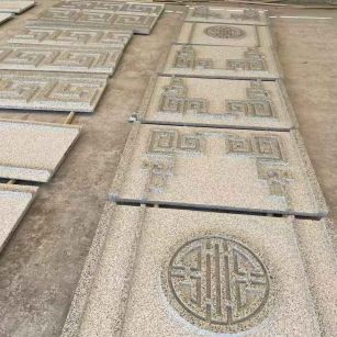 来宾 白麻花岗岩外墙立面雕刻板