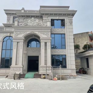 来宾 白麻花岗岩别墅外墙干挂