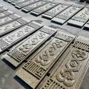 来宾 黄金麻花岗岩外墙雕刻板