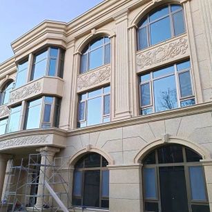 来宾 黄金麻花岗岩别墅外墙干挂