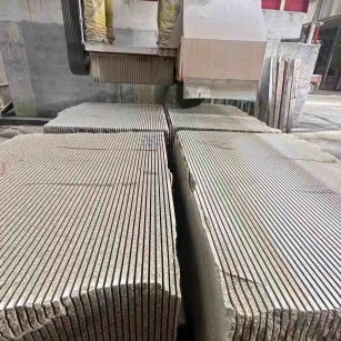 来宾 车间生产日常，黄金麻白麻花岗岩