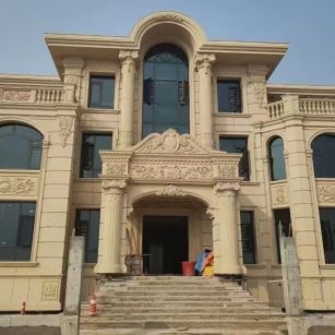 来宾 黄金麻花岗岩别墅外墙干挂