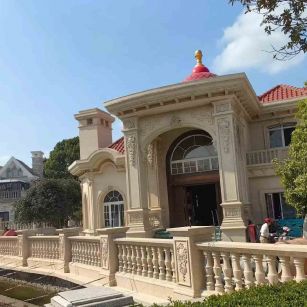 来宾 黄金麻花岗岩欧式别墅