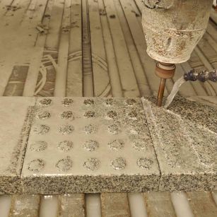 来宾 芝麻白花岗岩石材盲人石、盲道石、盲点石