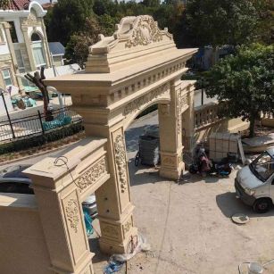 来宾 黄金麻荔枝面花岗岩别墅门楼