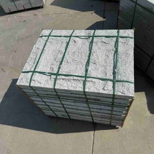 来宾 白麻花岗岩石材自然面蘑菇石成品