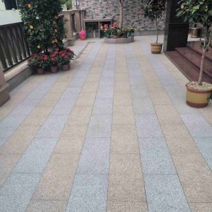 来宾 黄金麻白麻荔枝面庭院铺装展示