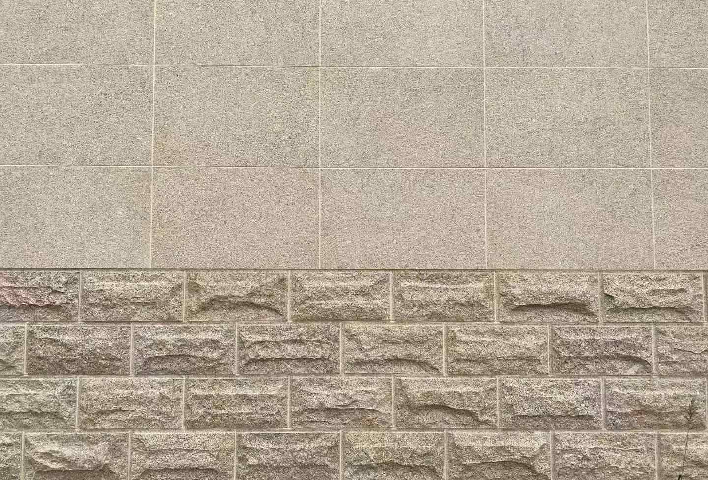 来宾 黄金麻自然面蘑菇石配荔枝面干挂