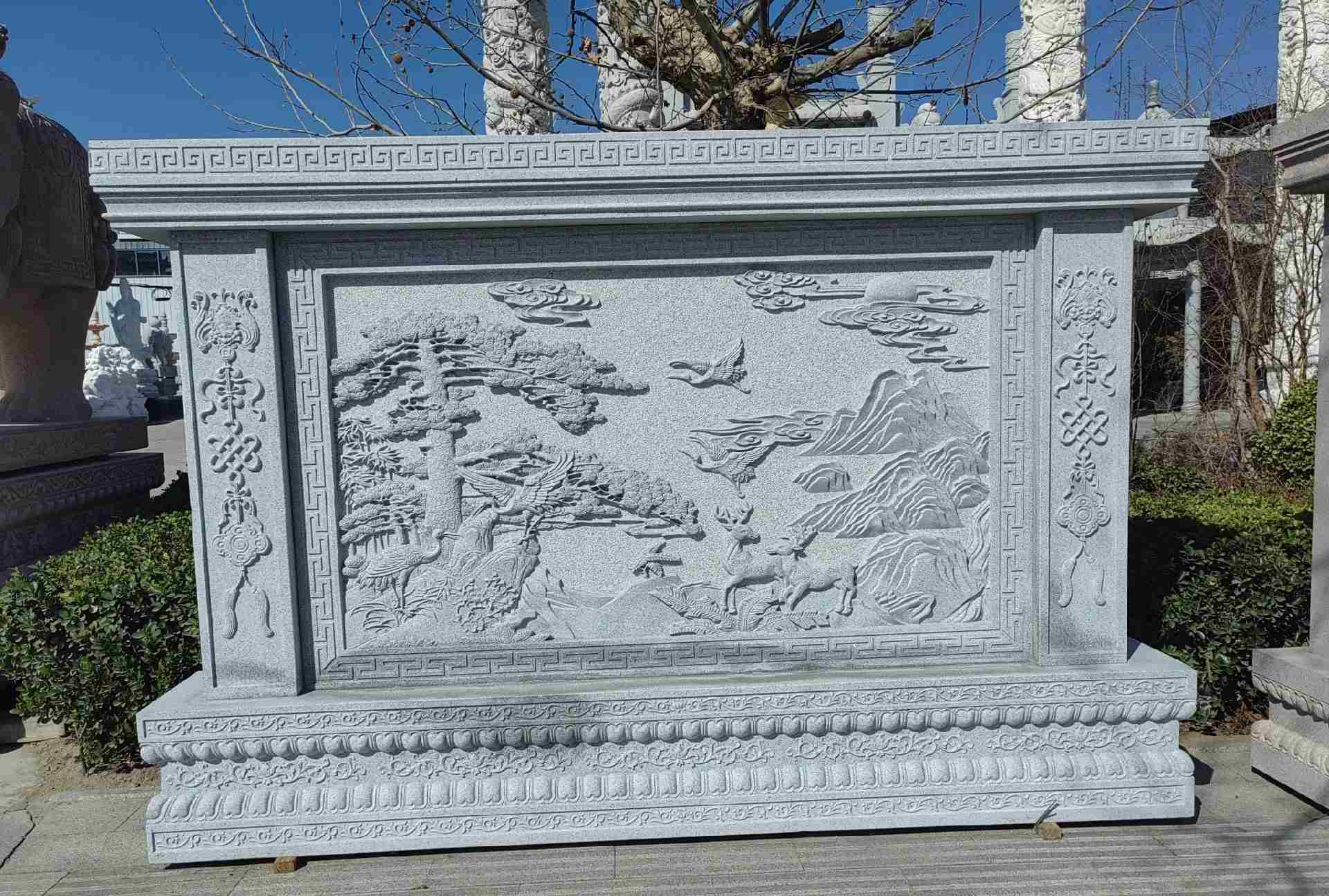 来宾 芝麻白大型照壁，屏风，影壁