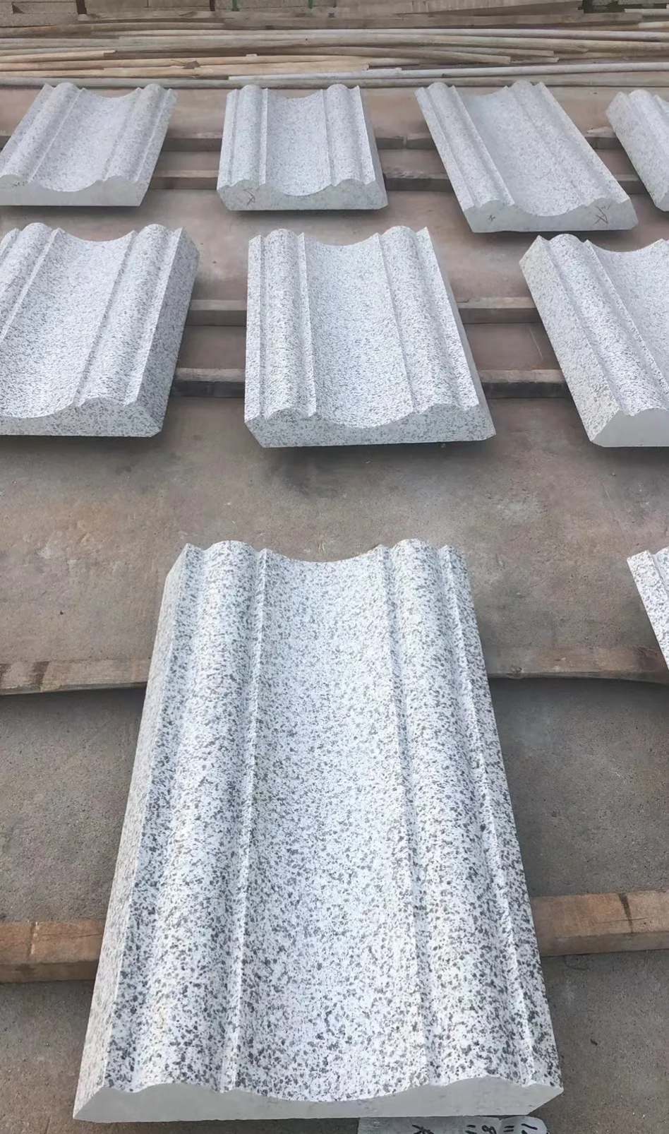 来宾 白麻花岗岩光面别墅线条