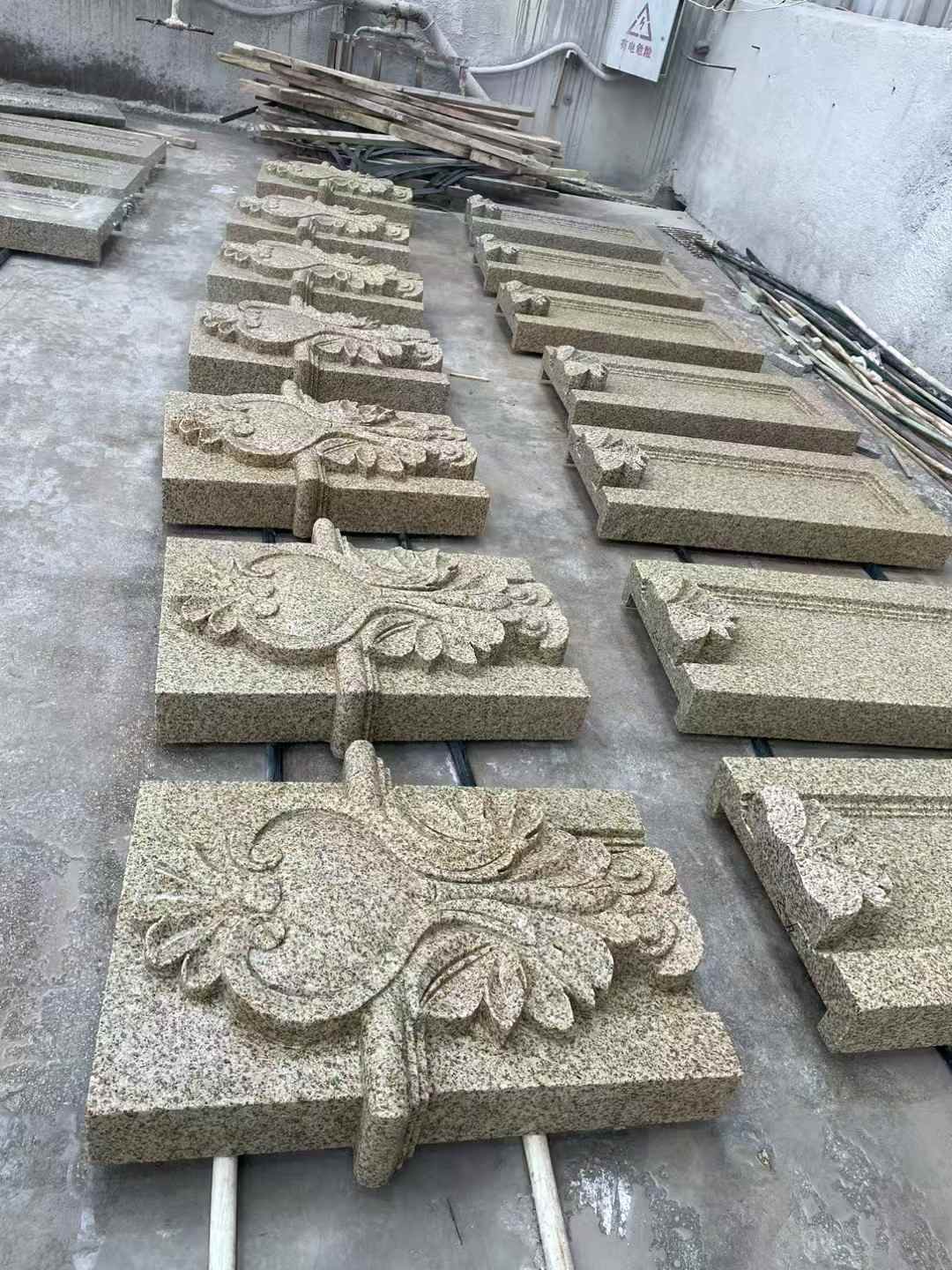 来宾 黄金麻花岗岩别墅外墙雕刻板