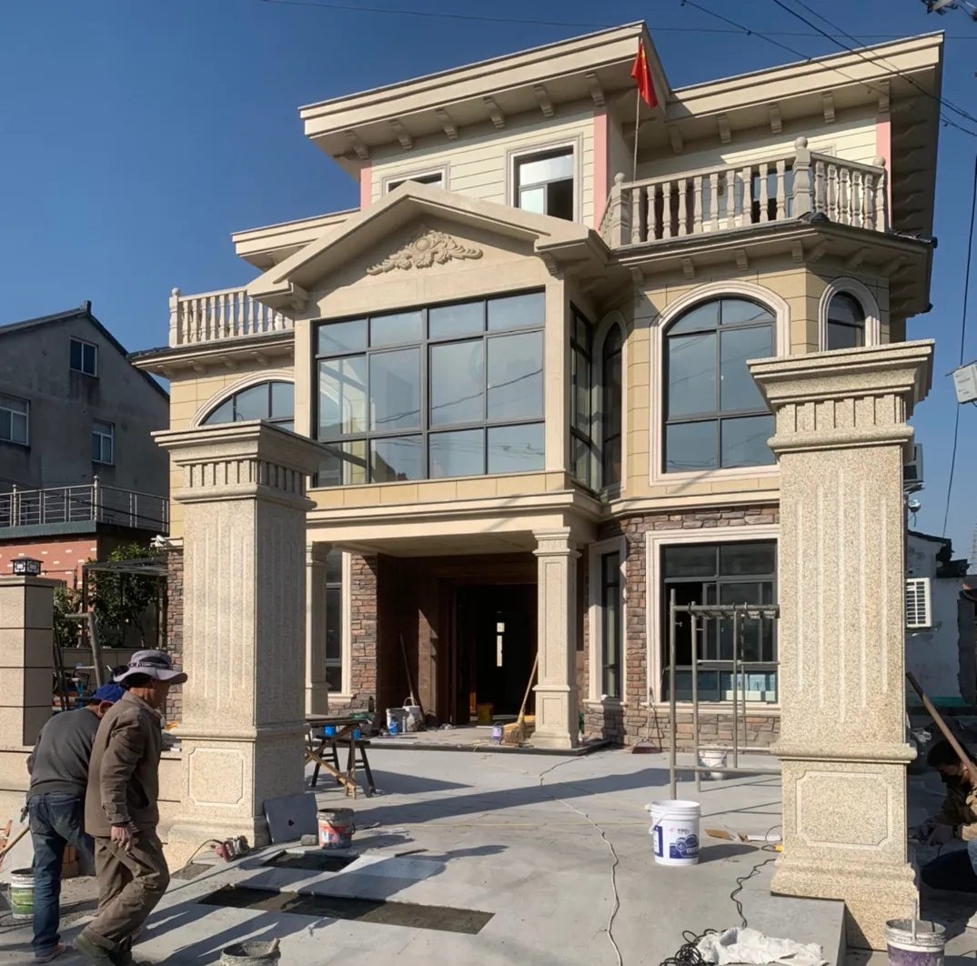 来宾 黄金麻花岗岩荔枝面别墅外墙干挂私家专属